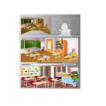 Стенд для сюжетно-ролевых игр 2-х сторонний (класс, библиотека) - «globural.ru» - Воткинск