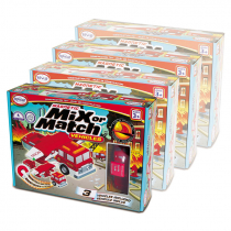 Магнитный конструктор Транспорт "Смешай и собери". Серия Пожарная и спасательная техника. Комплект на группу - «globural.ru» - Воткинск