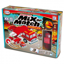 Магнитный конструктор Транспорт "Смешай и собери". Серия Пожарная и спасательная техника. Стартовый набор - «globural.ru» - Воткинск