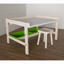 Стол растущий на регулируемых ножках «Снежок №1» - «globural.ru» - Воткинск