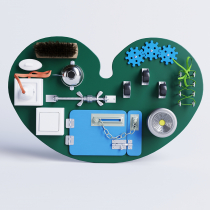 Бизиборд "Зеленое сердечко" - «globural.ru» - Воткинск