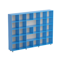 Шкаф-стеллаж без дверок (серый/синий) - «globural.ru» - Воткинск