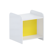 Стеллаж для пособий 6 (белый/желтый)  - «globural.ru» - Воткинск