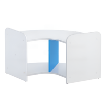 Стеллаж для пособий 7 (белый/синий)  - «globural.ru» - Воткинск