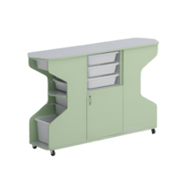 Стеллаж Робик 002 (серый/фисташковый) - «globural.ru» - Воткинск