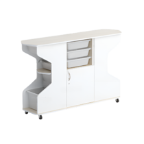 Стеллаж Робик 002 (дуб молочный/белый) - «globural.ru» - Воткинск