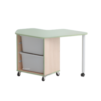 Стол детский правый Робик 002 (бук/фисташковый)  - «globural.ru» - Воткинск