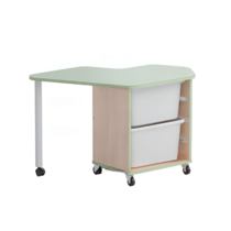 Стол детский левый Робик 002 (бук/фисташковый) - «globural.ru» - Воткинск