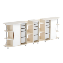 Модульные стеллажи Робик 001 (дуб молочный/белый) - «globural.ru» - Воткинск