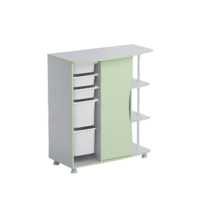 Стеллаж правый Робик 001 (серый/фисташковый) - «globural.ru» - Воткинск