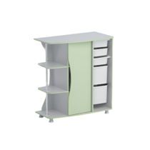 Стеллаж левый Робик 001 (серый/фисташковый)  - «globural.ru» - Воткинск