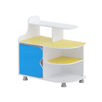 Тумба для пособий (белый/желтый/синий) - «globural.ru» - Воткинск