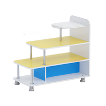 Стеллаж для пособий 4 (белый/желтый/синий)  - «globural.ru» - Воткинск