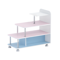 Стеллаж для пособий 4 (белый/зефир/прибрежный синий)  - «globural.ru» - Воткинск