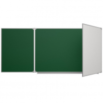 Доска аудиторная трехэлементная магнитная комбинированная эмалированная - «globural.ru» - Воткинск