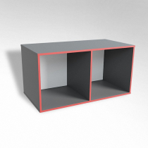 Открытая настенная полка-2-х секционная ТР2 ЛДСП  - «globural.ru» - Воткинск