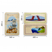 Набор стеновых панелей «Памятные места России - Ялта, Санкт-Петербург, Иркутск» - «globural.ru» - Воткинск