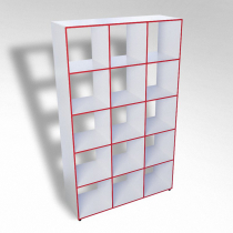 Шкаф открытый многосекционный ТР15 ЛДСП  - «globural.ru» - Воткинск