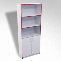 Стеллаж полуоткрытый А-310 ТР со стеклом ЛДСП  - «globural.ru» - Воткинск