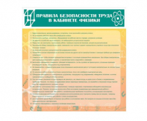 Стенд "Правила безопасности труда в кабинете физики" - «globural.ru» - Воткинск