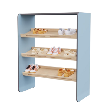 Полка для обуви во входную группу из коллекции мебели «НЕГА» (цвет голубой) - «globural.ru» - Воткинск