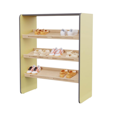 Полка для обуви во входную группу из коллекции мебели «НЕГА» (цвет желтый) - «globural.ru» - Воткинск