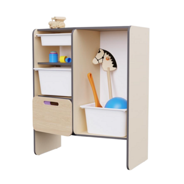 Шкаф для игрушек во входную группу из коллекции мебели «НЕГА» (цвет бежевый) - «globural.ru» - Воткинск