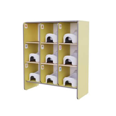 Детский стеллаж под горшки из коллекции «НЕГА» (желтый) - «globural.ru» - Воткинск