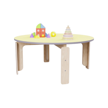 Круглый растущий стол из коллекции «НЕГА» р.гр. 2-3 (цвет желтый) - «globural.ru» - Воткинск