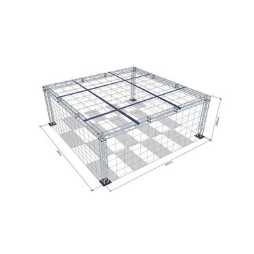 Огражденное пространство с защитной сеткой для безопасного пилотирования 8х8х3м  - «globural.ru» - Воткинск