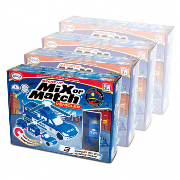 Магнитный конструктор Транспорт "Смешай и собери". Серия Полиция. Комплект на группу - «globural.ru» - Воткинск