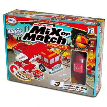 Магнитный конструктор Транспорт "Смешай и собери". Серия Пожарная и спасательная техника. Стартовый набор - «globural.ru» - Воткинск