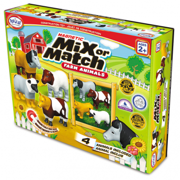 Магнитный конструктор "Смешай и собери". Животные фермы. Стартовый набор - «globural.ru» - Воткинск