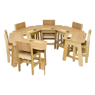 Комплект детских столов и стульев для детей с 3 до 7 лет (6 комплектов) - «globural.ru» - Воткинск