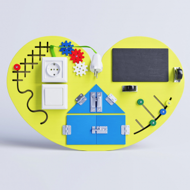 Бизиборд "Большое жёлтое сердце" - «globural.ru» - Воткинск