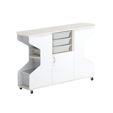 Стеллаж Робик 002 (дуб молочный/белый) - «globural.ru» - Воткинск