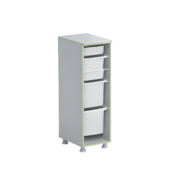 Стеллаж с лотками Робик 001 (серый) - «globural.ru» - Воткинск