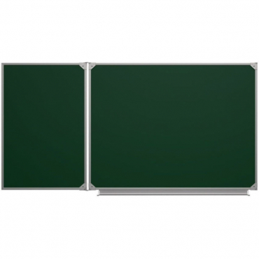Меловая доска аудиторная двухэлементная магнитная зеленая эмалированная - «globural.ru» - Воткинск