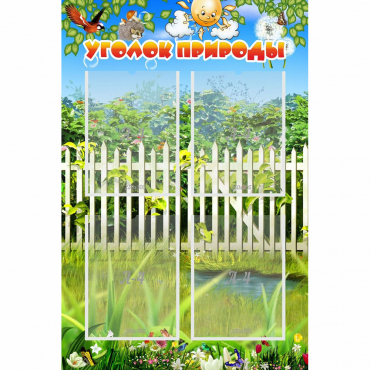 Стенд "Уголок природы" с 4 карманами - «globural.ru» - Воткинск