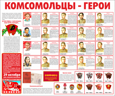 Тематический стенд "Комсомольцы-герои" - «globural.ru» - Воткинск