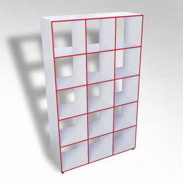 Шкаф открытый многосекционный ТР15 ЛДСП  - «globural.ru» - Воткинск